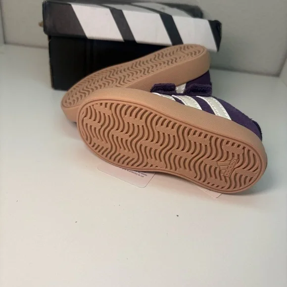 Adidas VL Court 3.0 K Kids US 4K / UK 3 Aurora Plum - Picture 5 of 6